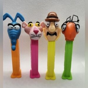 4 Piece Vintage Pink Panther Pez Series Collection